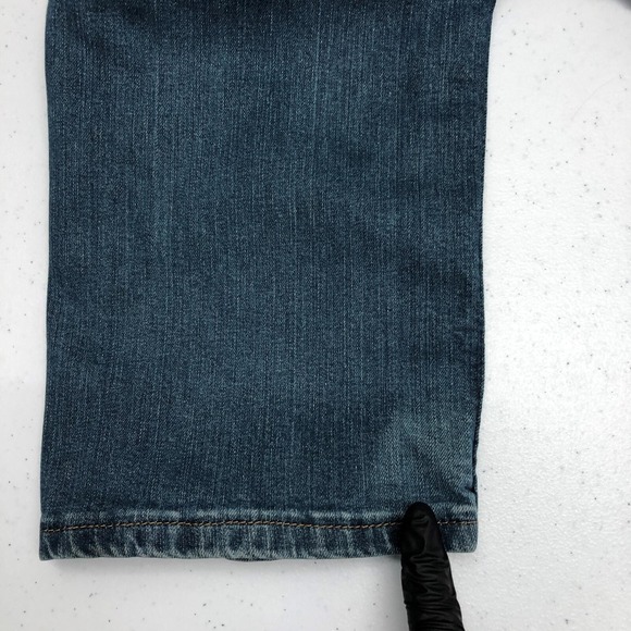 Levis 505 Jeans Mens 34x32 Blue Denim Straight Leg Stretch Medium Wash Classic - Picture 14 of 16